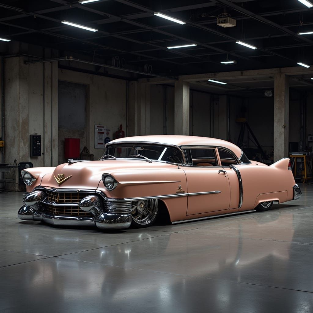 1950s Cadillac Limousine Chopped & Slammed in Showroom