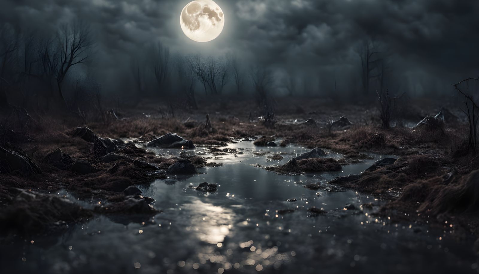 Ethereal Water Wheel in Liminal Space