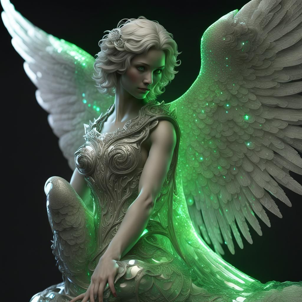 Archangel Raphael Healing in 3D Render