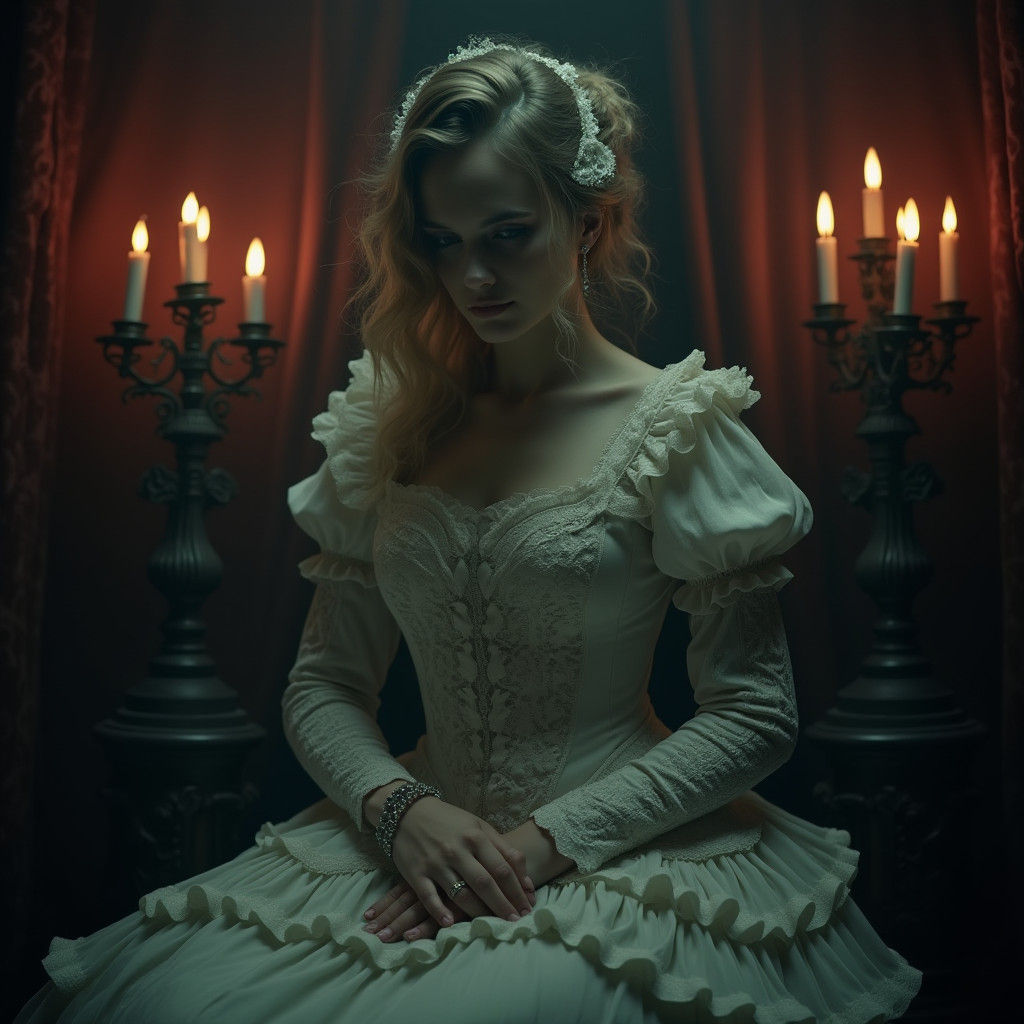 Mysterious Woman in Victorian attire