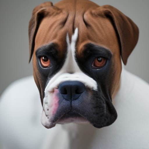 Boxer Dog Portrait in Boxing Ring
