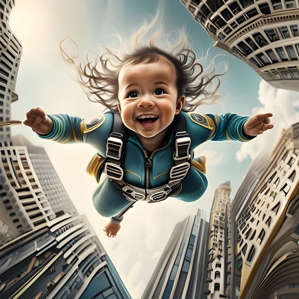 skydiving baby