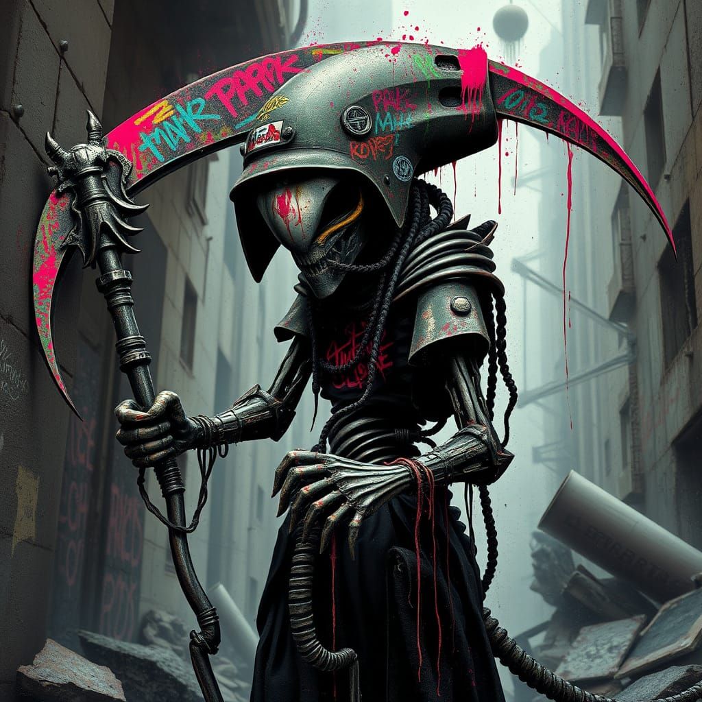 Alien Reaper in Urban Decay: Biomechanical Surrealism