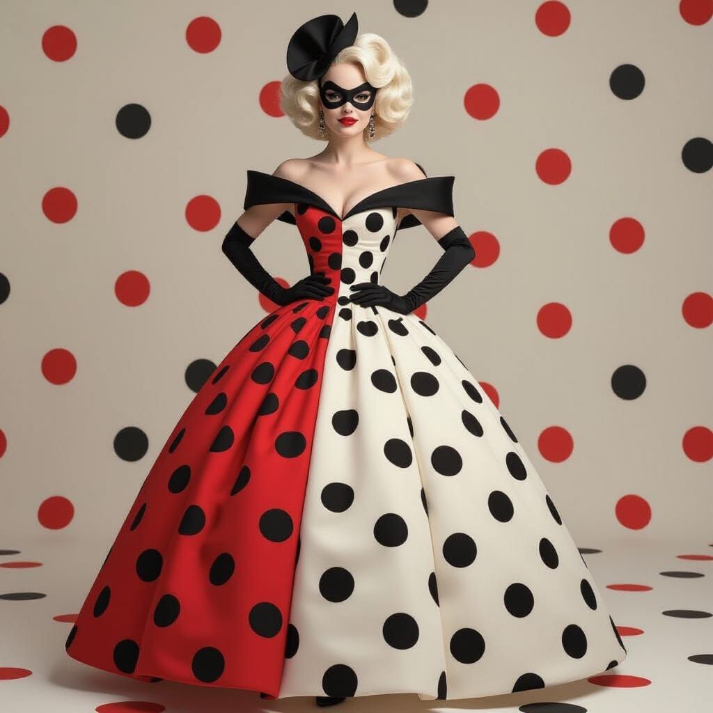 Dalmatian Gown: A Mystical Digital Portrait