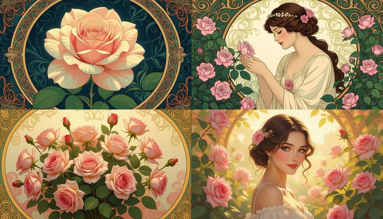 AI Generated Roses Composition