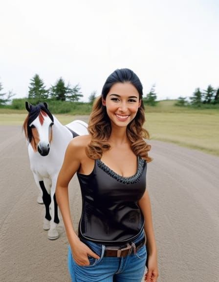 Woman on Horseback Generated by AI