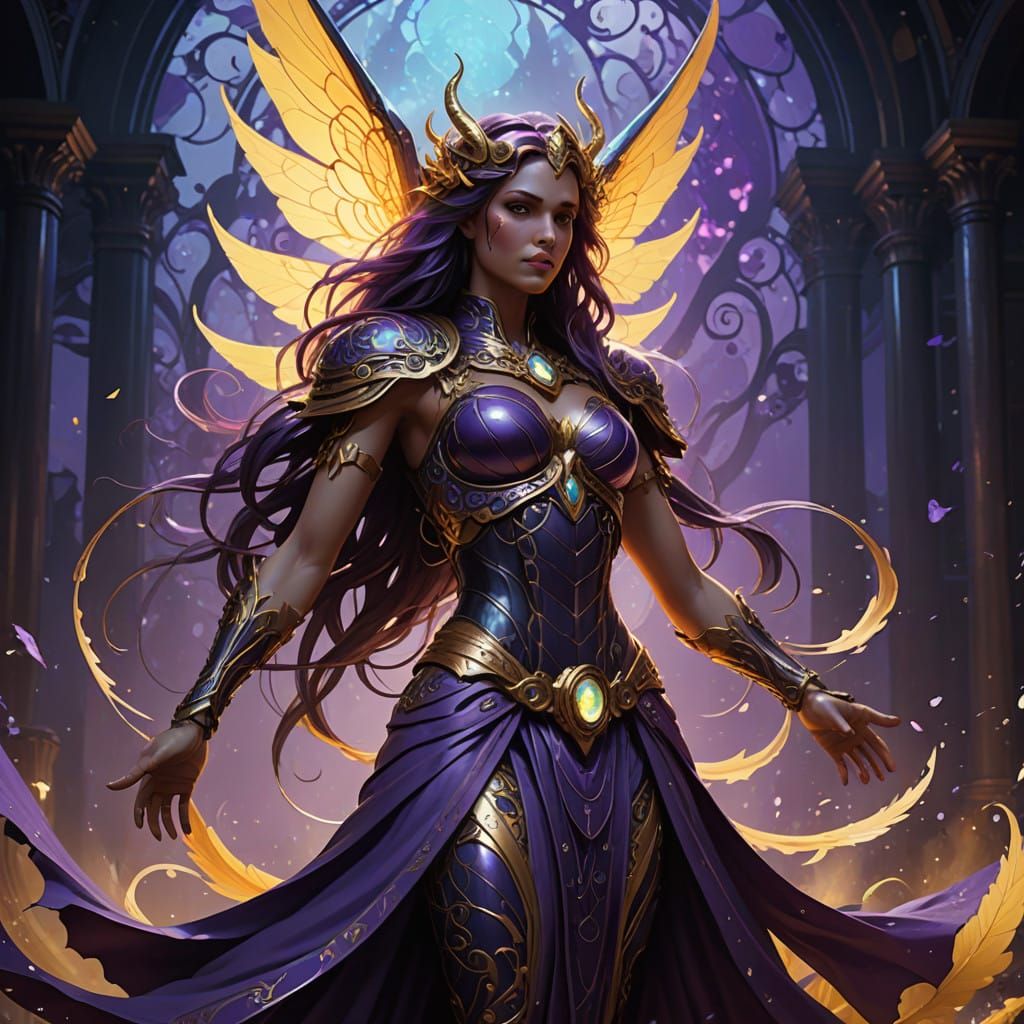 Majestic Mythical Creature in Dark Fantasy Concept Art