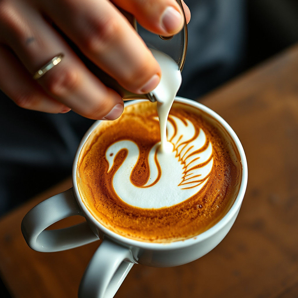 Surreal Coffee Art Masterpiece in Photorealistic Detail