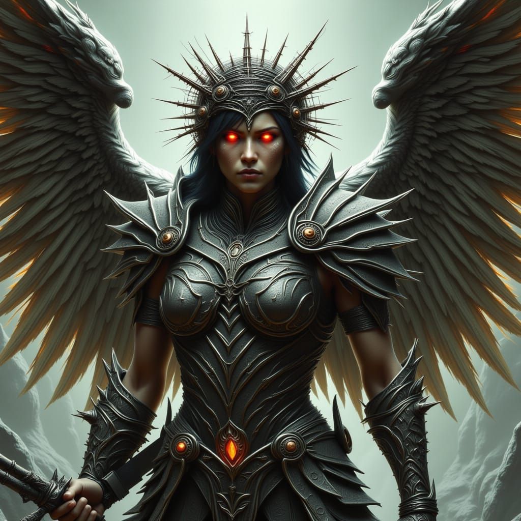 Angel Warrior Crowned with Barbed Wire