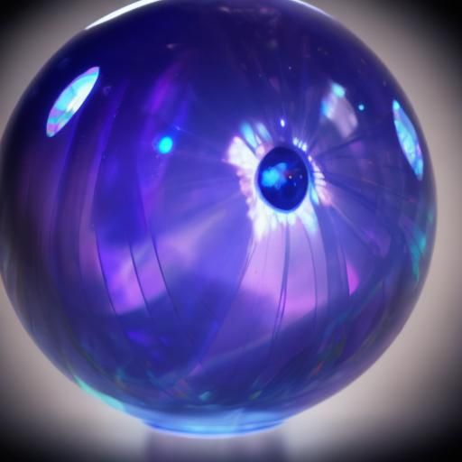 Multi chromatic holographic purple glass ball with holographic cobalt blue accents& multi chromatic vibes& shimmery vibe...