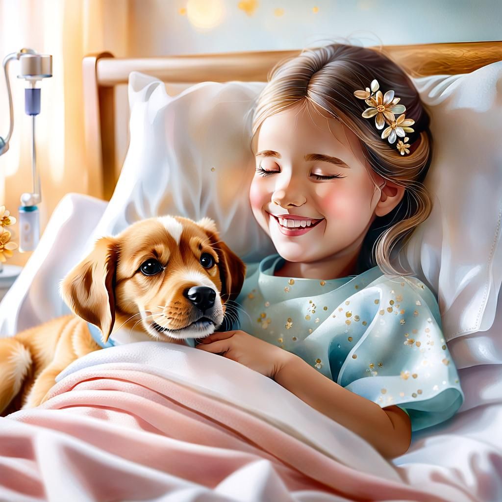 Heartwarming Hospital Moment: Girl Receives Puppy as Waterco...