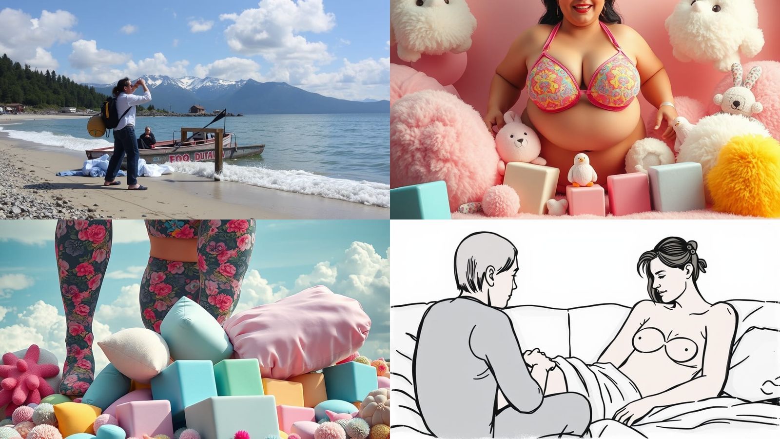 Seductive Beauty Steps on Gentle Crushed Delights