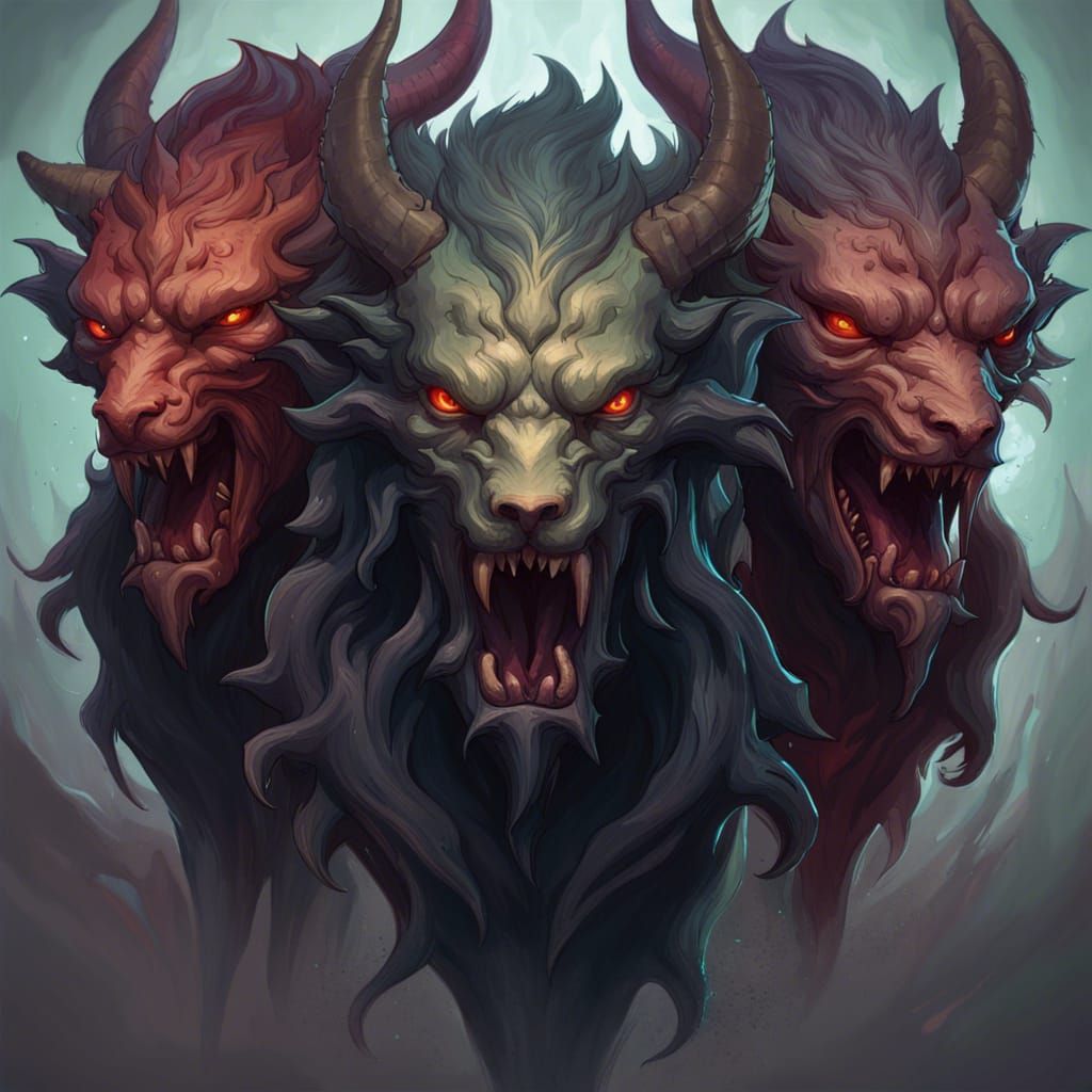 Eldritch Demonic Cerberus Portrait in Unreal Engine 5