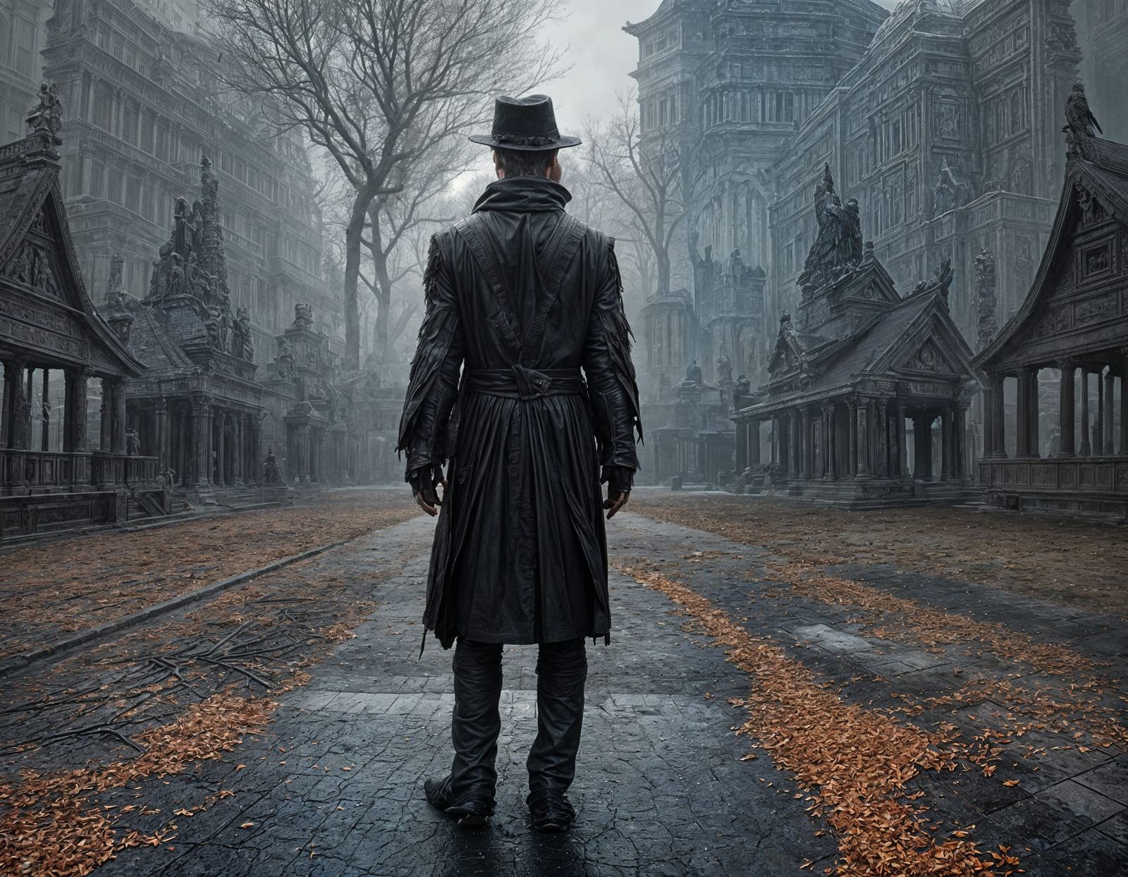 Cracked Clay Hugh Jackman in a Doré-esque Temple