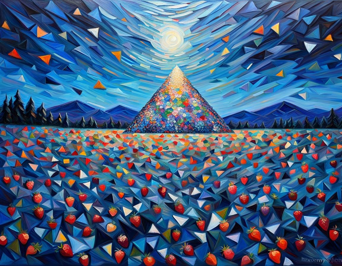 New Year Celebration in Neo-Impressionist Style