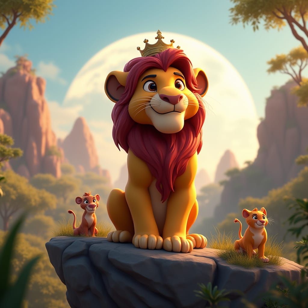 Lion King: Majestic Ruler in Disney Concept Art