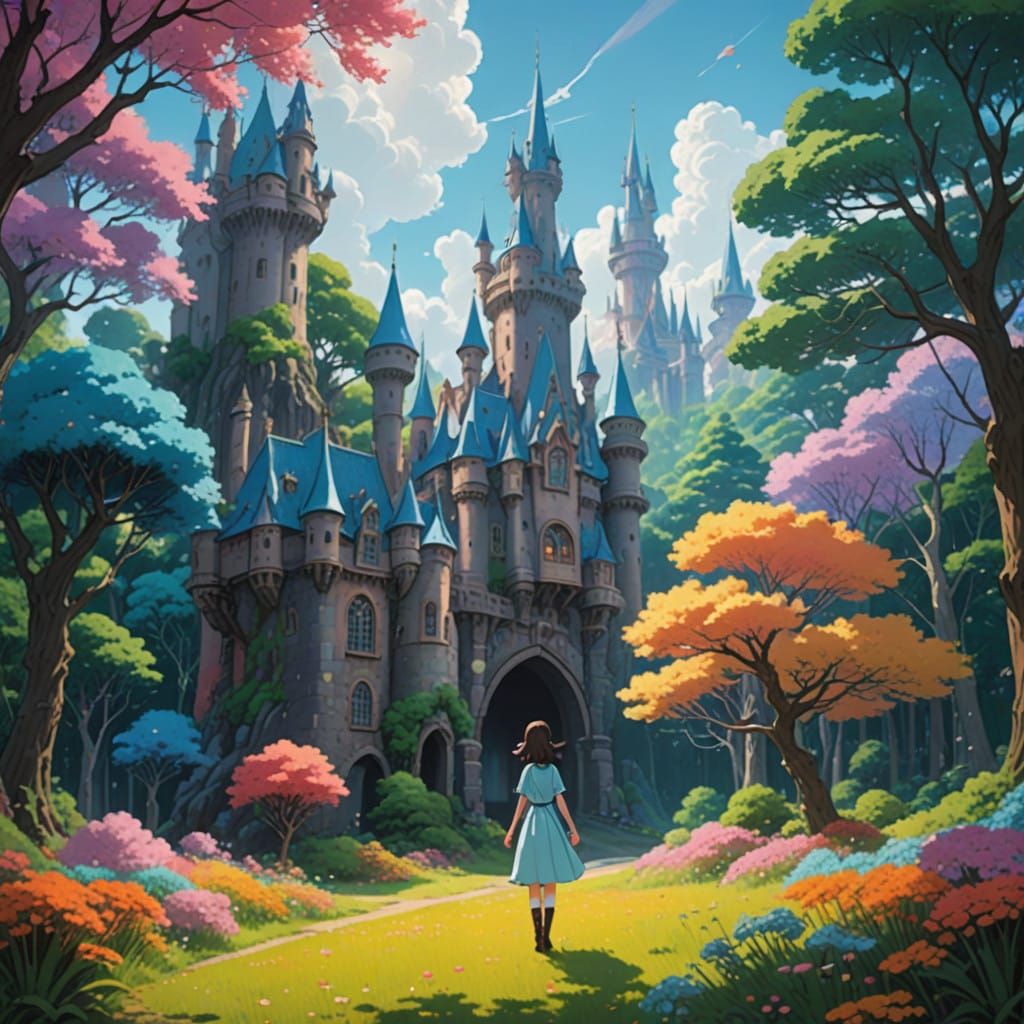 Girl at a fairy tale