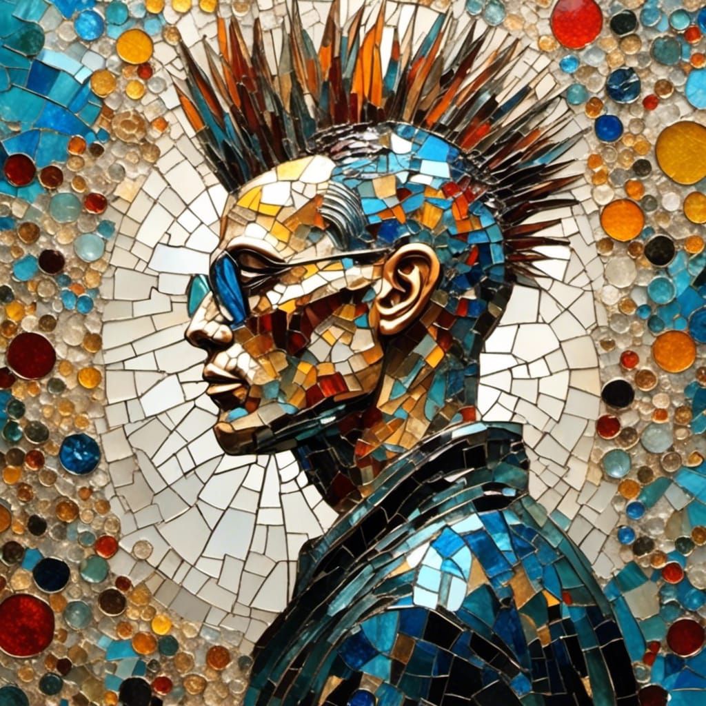 Stained Glass Style: Mohawk Hairstyle