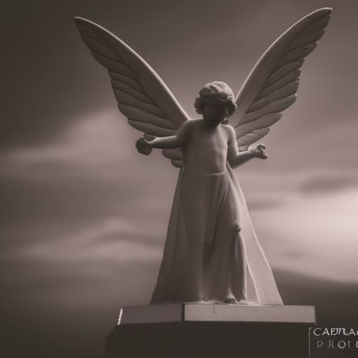 Majestic Angel Statue Captured in Natural Light