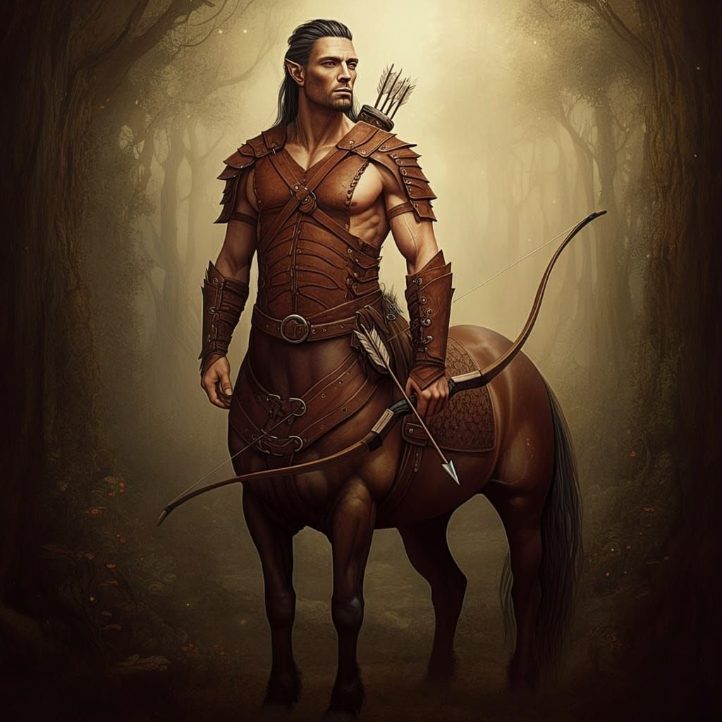 Mystical Forest Centaur in Fantasy Art Style