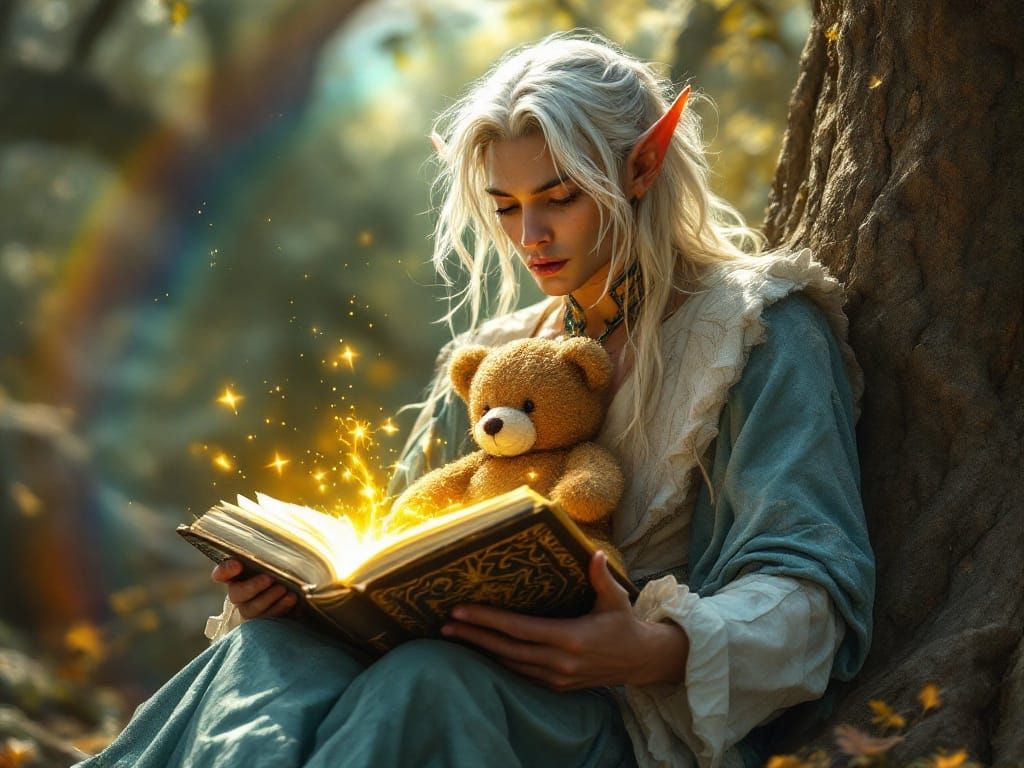 Charismatic Alien Elf in Whimsical Medieval Futurism