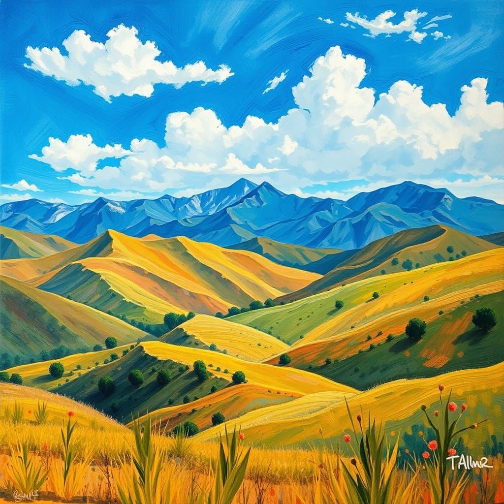 Expressive Landscape Painting with Ink Splatters in Gouache ...