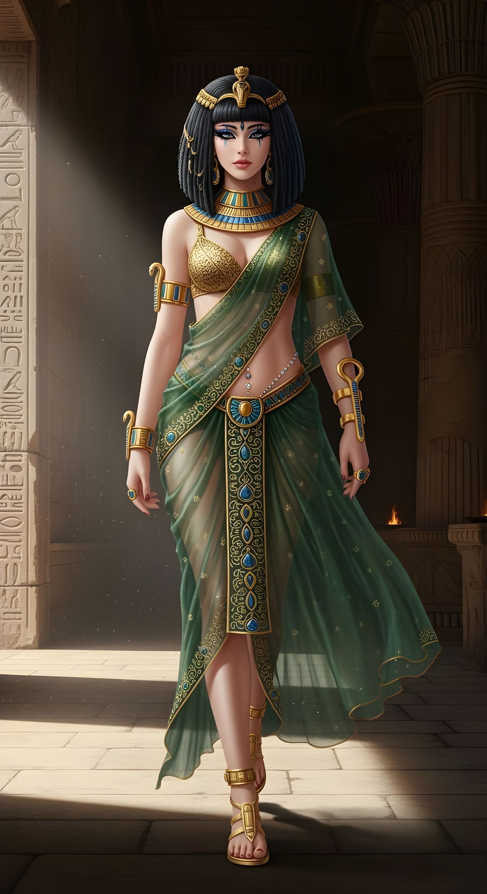 Eve from Stellar Blade as Cleopatra with Egyptian Jewelry
