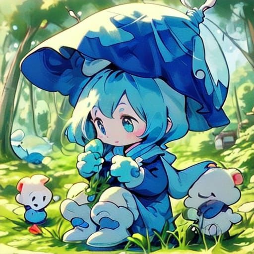 Smurfs in Smurf Village: Vibrant Digital Concept Art