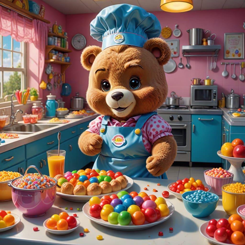 Care Bear Princess Chef in Vibrant Candy Kitchen