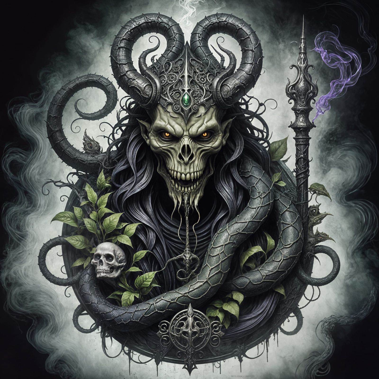 Grotesque King Logo in Macabre Surrealism