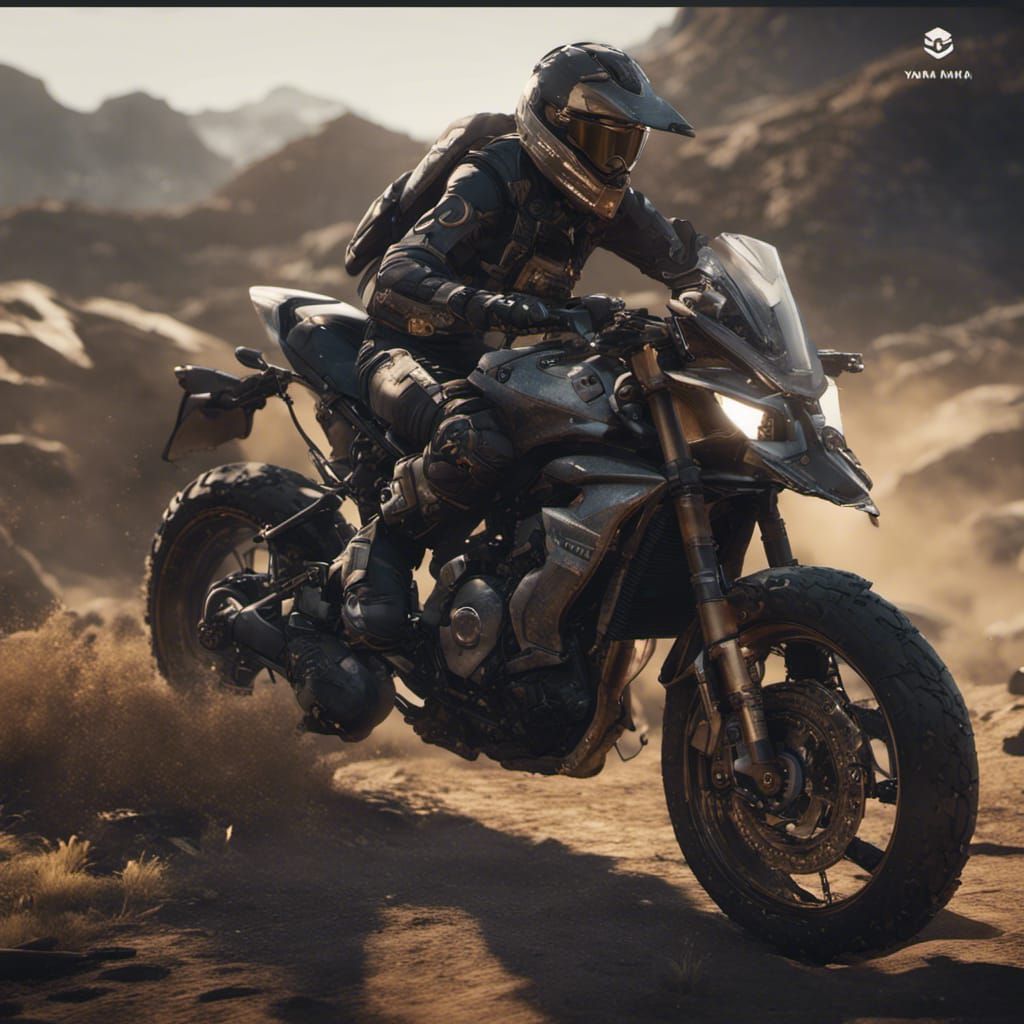 Yamaha M1: Epic 3D Game Cinematic Rendering
