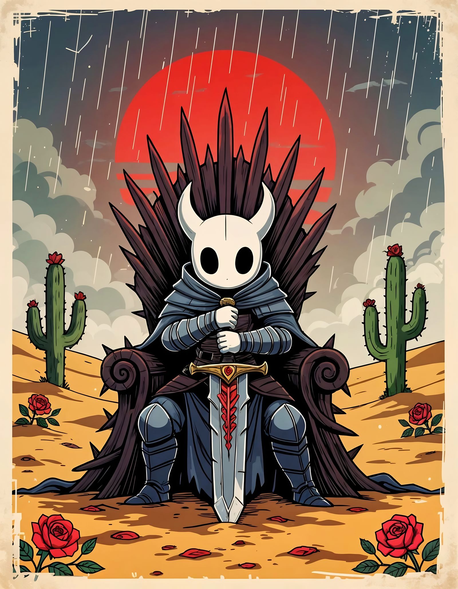 Dark Thorny Desert Berserker on a Throne