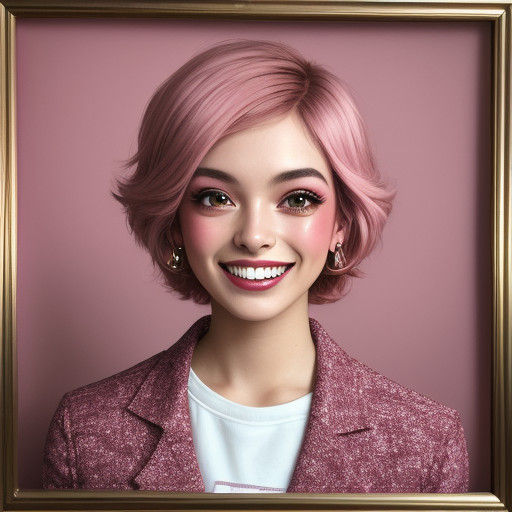 Pastel Punk Princess with a Bright Smile