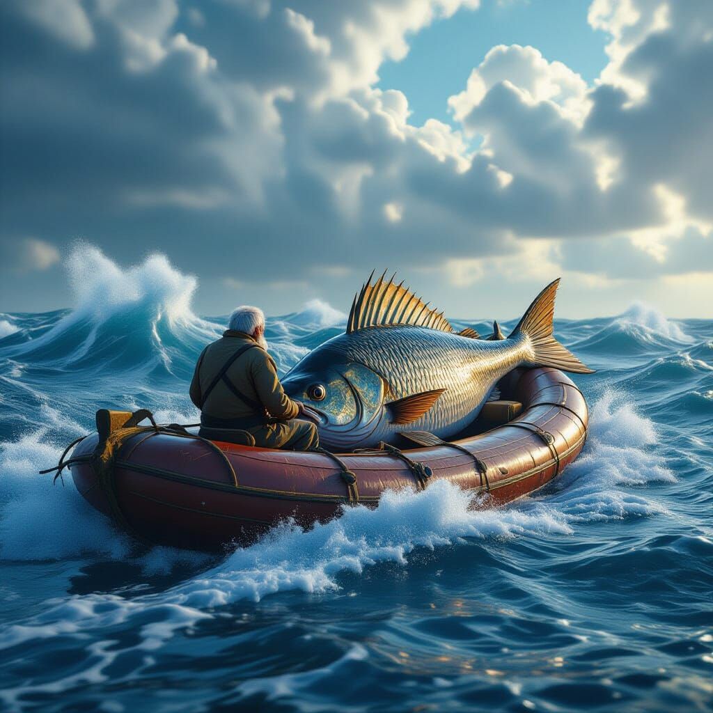 Old Man and the Sea: Epic 3D Game Scene