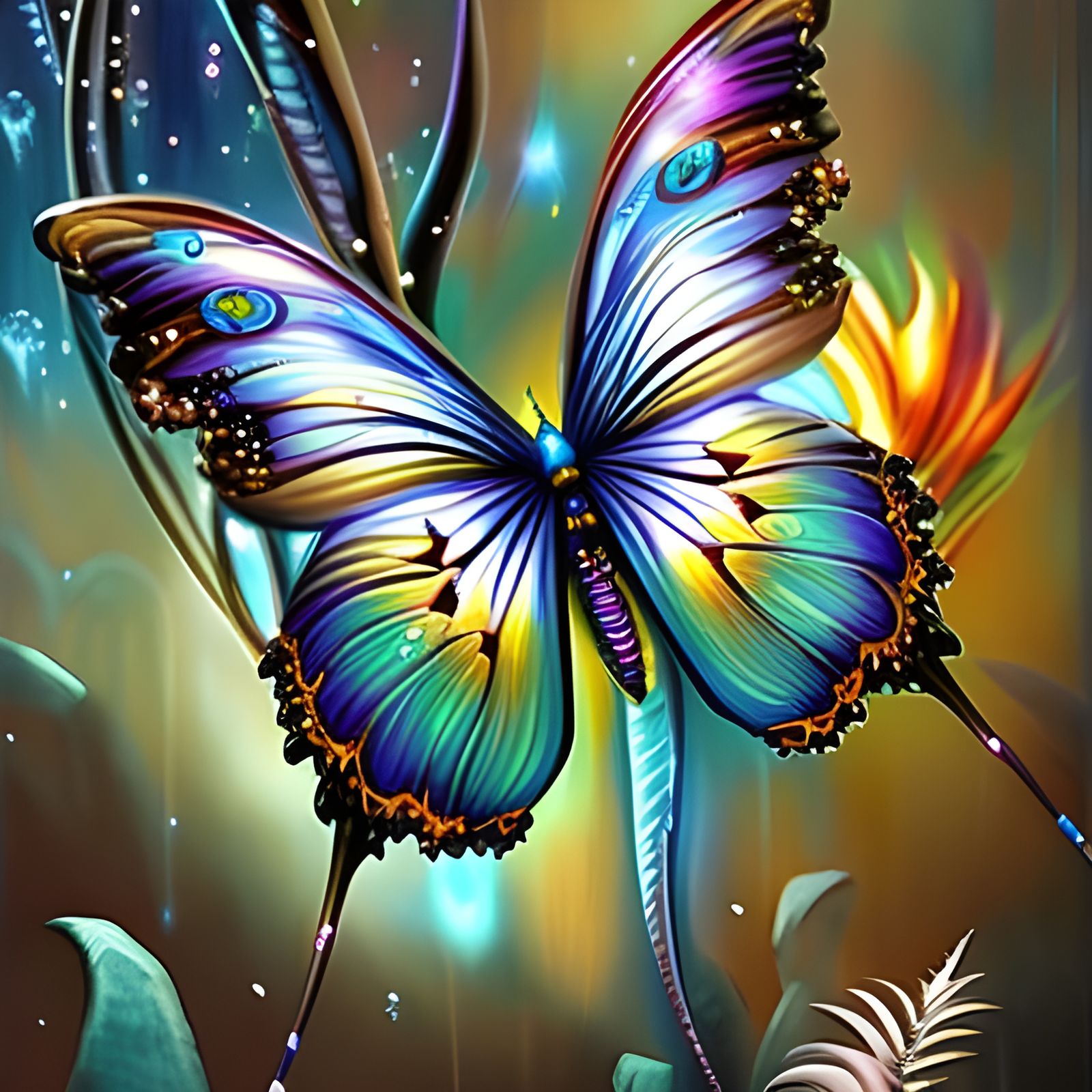 Enchanted Butterfly with Luminous Wings