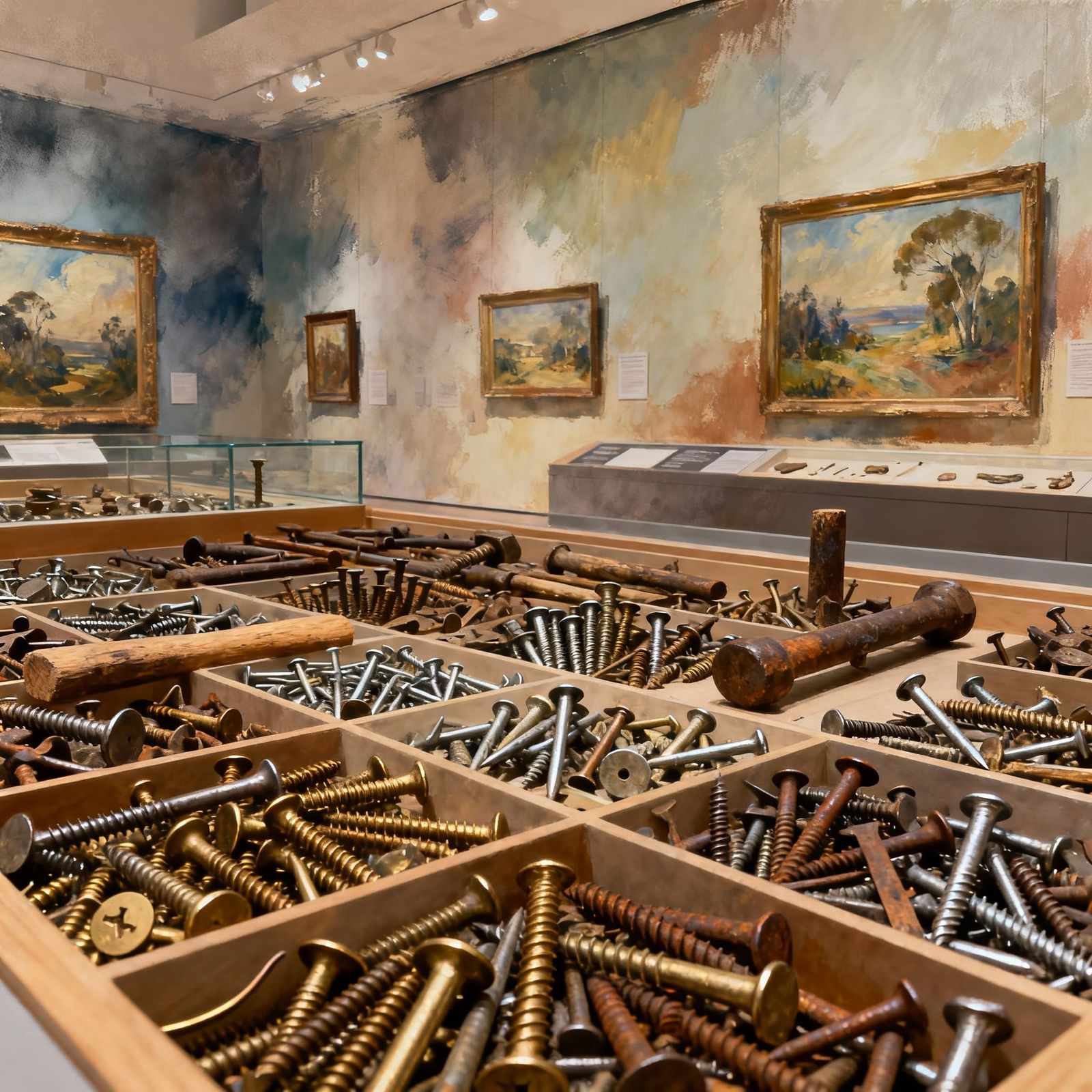 Vast Collection of Screws and Nails in Museum