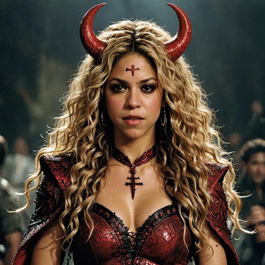 Shakira as the Devil: AI Reimagining