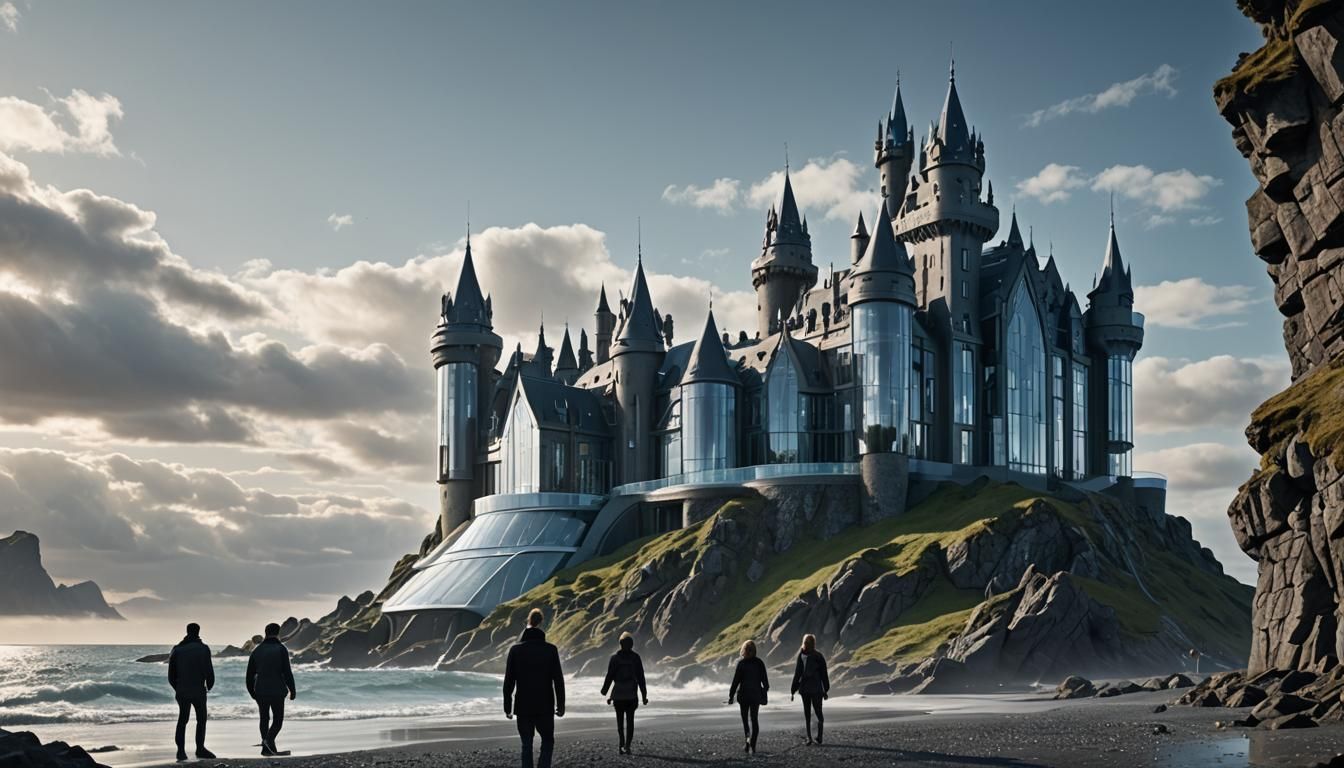 futuristic glass-castle ,...