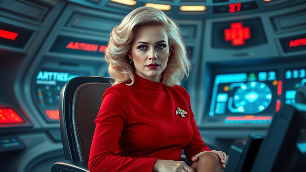 Captain Pelia on board the U.S.S. Longevity