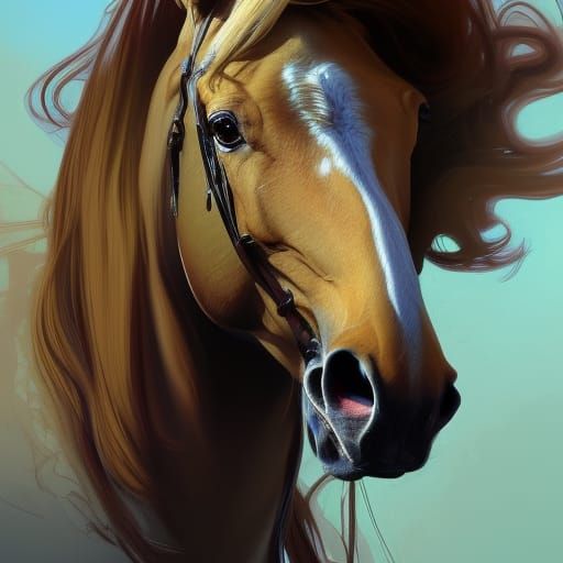 Hyperdetailed Portrait of an Arabian Horse