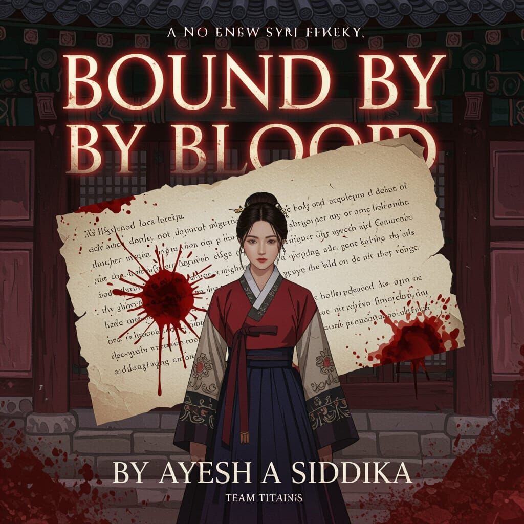 Bound by Blood: Woman in Hanbok with Bloodstain