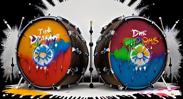 Epic Graffiti Art of World Drums in Street Style