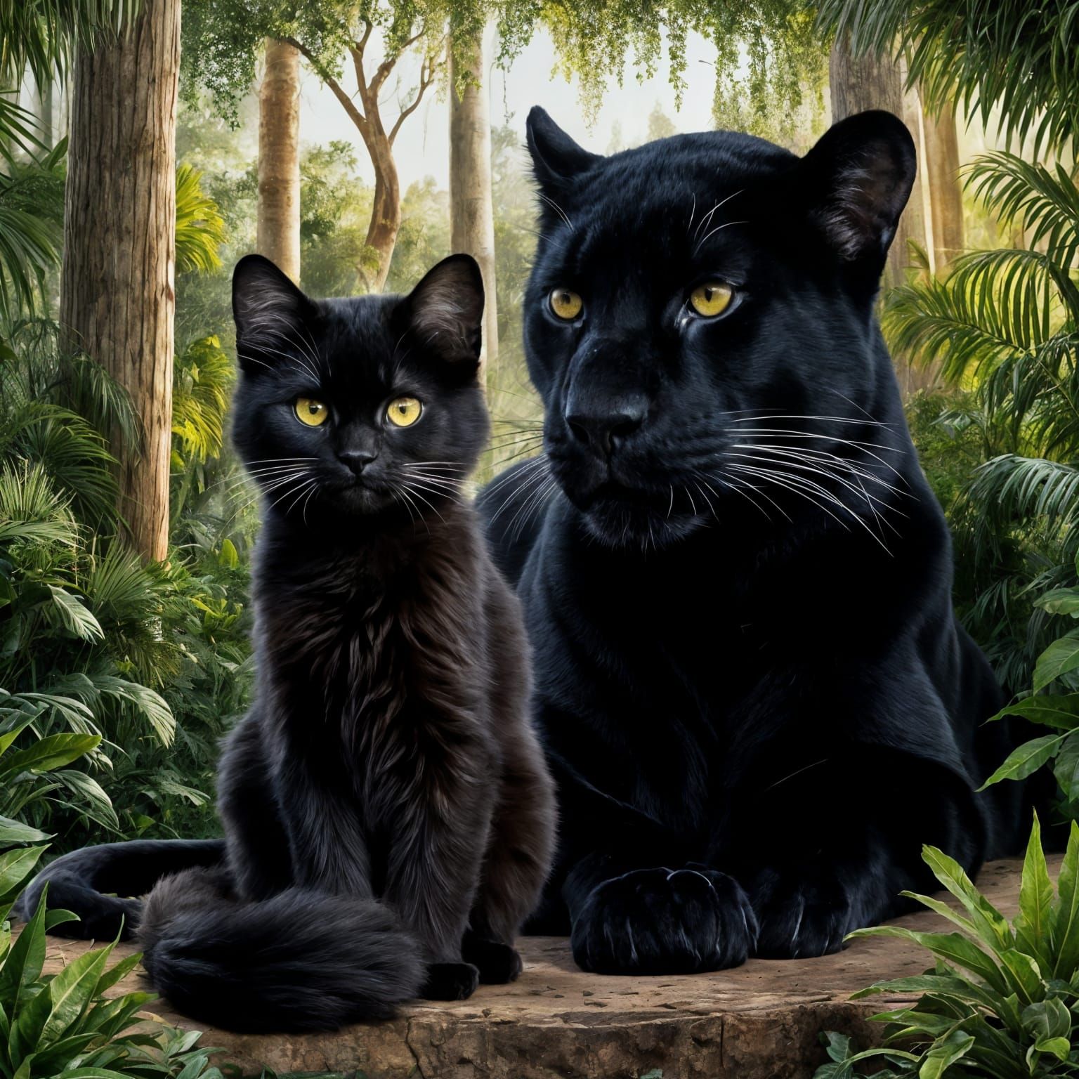 Black Cat and Panther: Jungle Companions