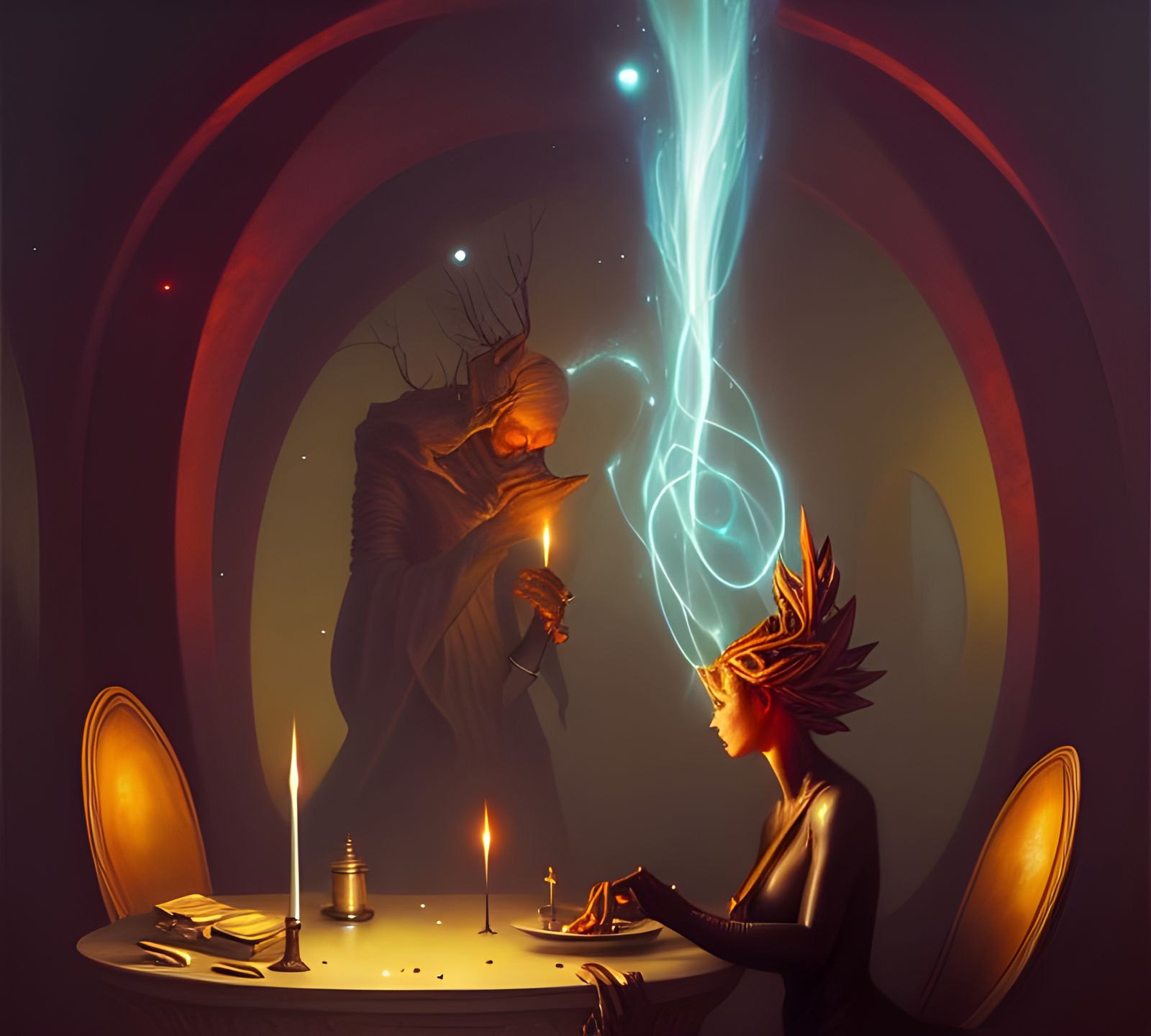 Magical Encounter in Dreamy Liminal Space