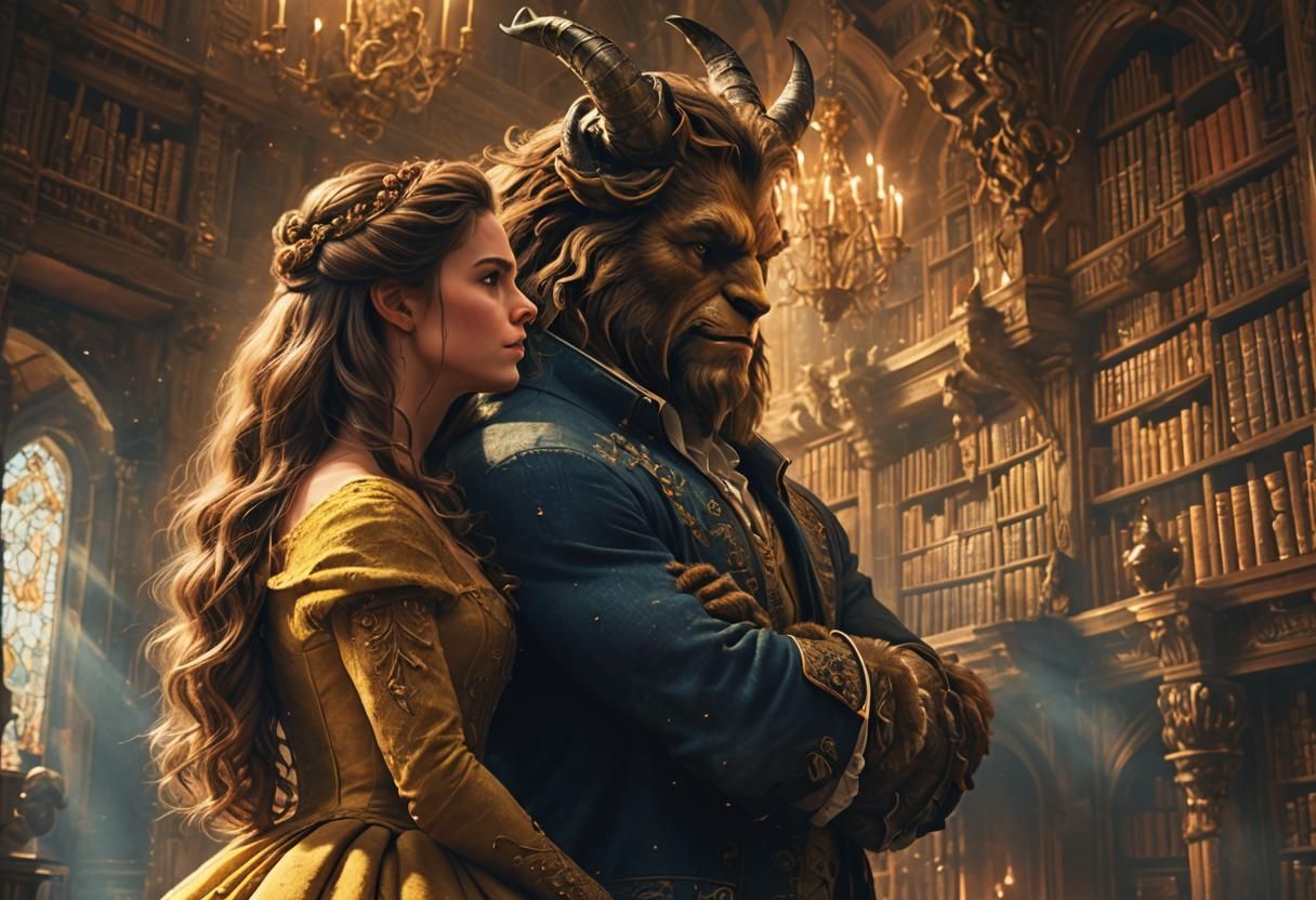 Beauty and the Beast Staring Intensely