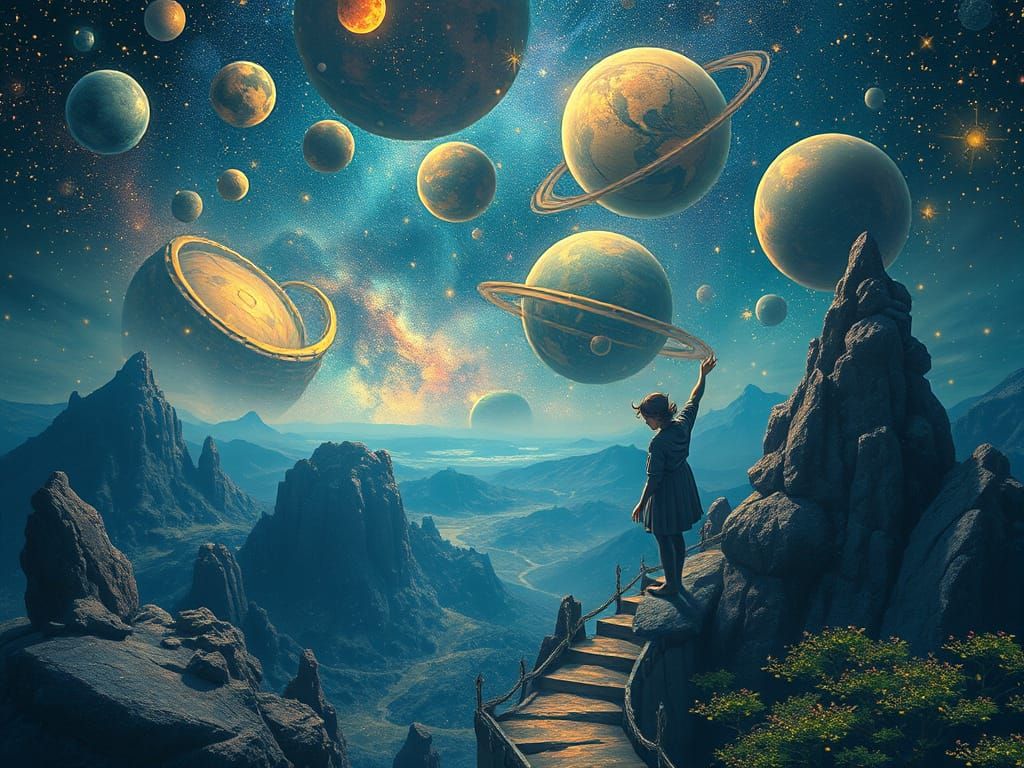 Whimsical Celestial Dreamscape of Wonder