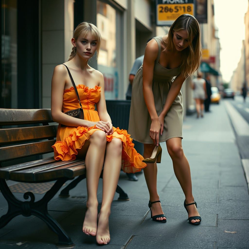 Elegant Young Man in Feminine Attire, Embracing Vulnerabilit...
