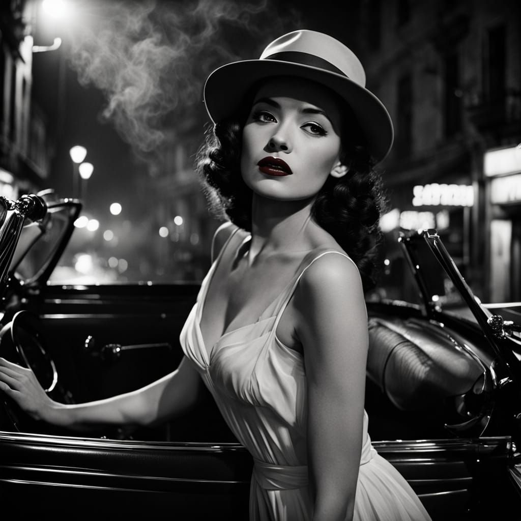 Marinette Dupain-Cheng in Film Noir Style