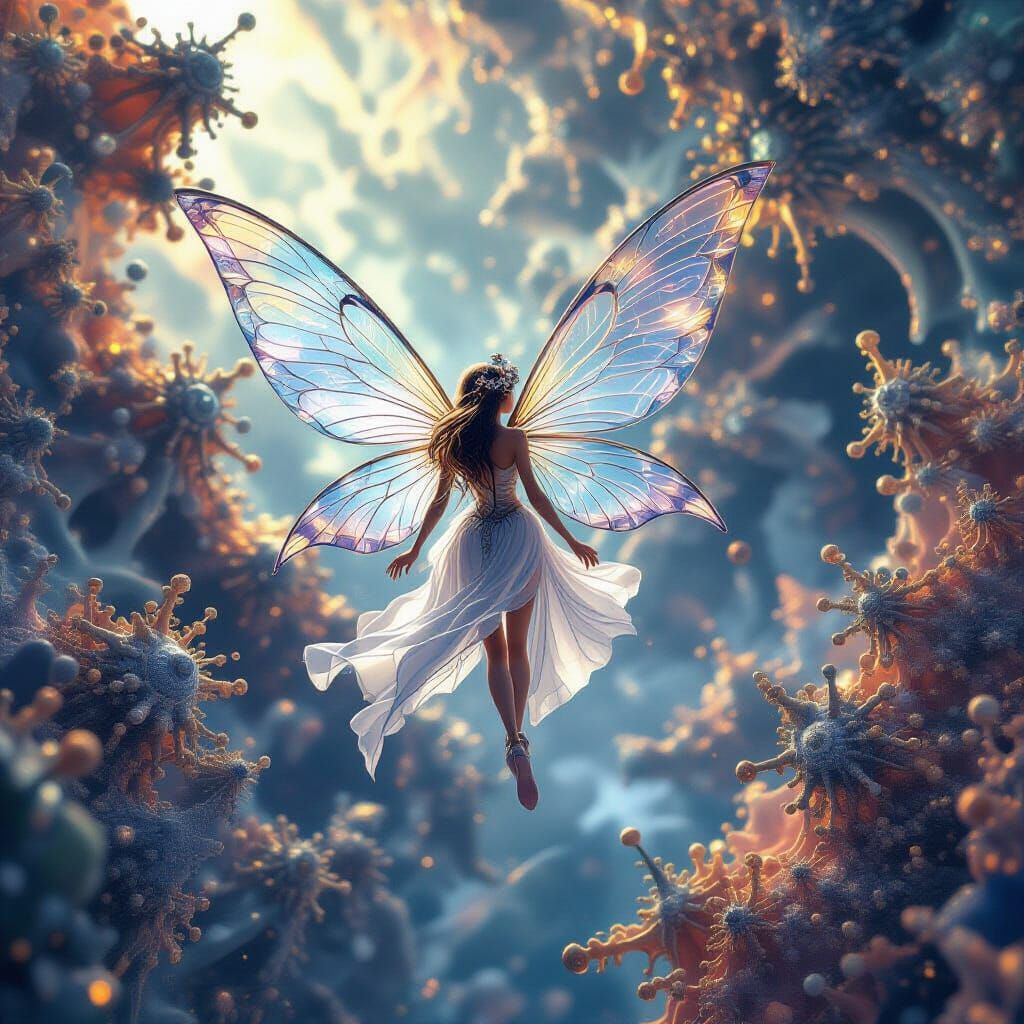 Fairy Flight in Fractal Cyberspace: Psychedelic Digital Art