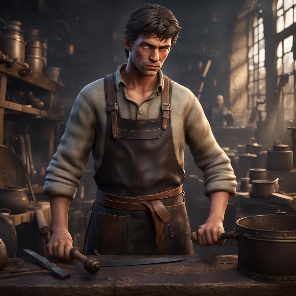 Blacksmith Apprentice in Unreal Engine 5 Art
